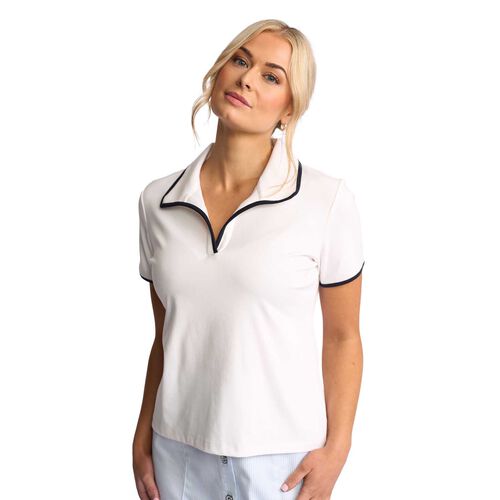 Vassalli Polo Top With Contrast Trim